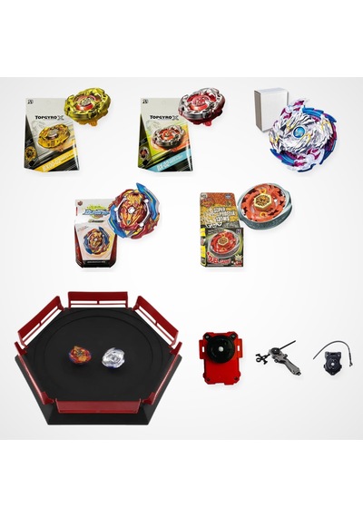 Beyblade Karışık Seri Set 5 Beyblade 3 Fırlatıcı 1 Arena - Bx00-02, Bx-02, B-97, B150, Bb59