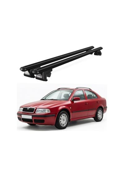 Venüs Skoda Octavia V 1998-2004 Uyumlu Siyah Ara Atkı Port Bagaj Tavan Barı