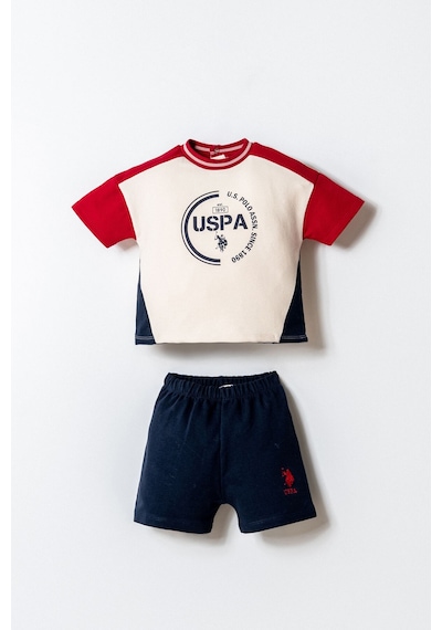 U.s. Polo Assn. Erkek Bebek Kırmızı Şort Takım Kırmızı