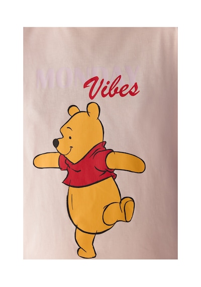 Penti Pembe Monday Vibes Ayı Desenli Pantolon Kısa Kollu Pijama Takımı