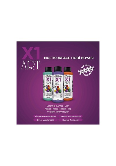 X1 Art Vernikli Hobi Boyası Antik Pembe 120 Ml Antik Pembe