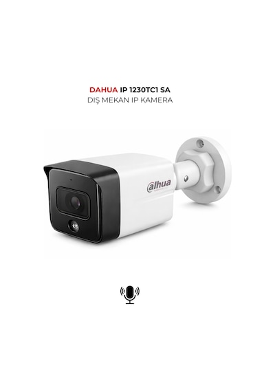 Ipc-hdw1230tc1-sa 3.6mm H.265+ Profesyonel Bullet Ip Kamera Sesli