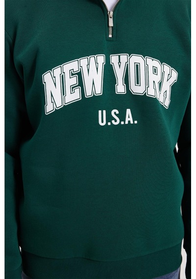 Tudors Erkek Relax Fit Rahat Kesim Pamuklu Yarım Fermuarlı Baskılı Haki Sweatshirt-42316 Haki Tudors Erkek Relax Fit Rahat Kesim Pamuklu Yarım Fermuarlı Baskılı Haki Sweatshirt-42316 Haki