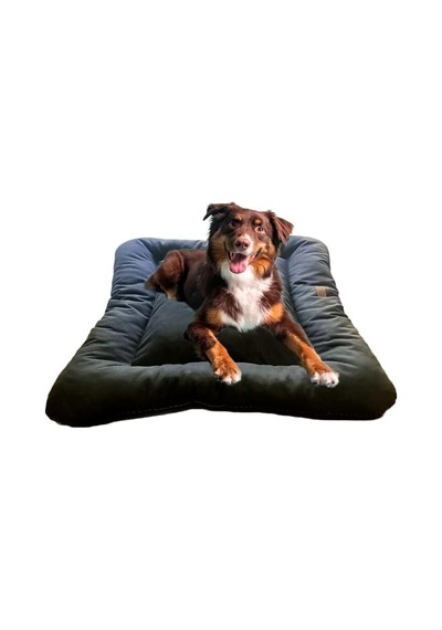 Köpek Yatağı Minderi-orta Irk -büyük Irk-çift Taraflı-yıkanabilir-elyaf Dolgulu-yerli Üretim Gri Kazayağı/antrasit, Medium