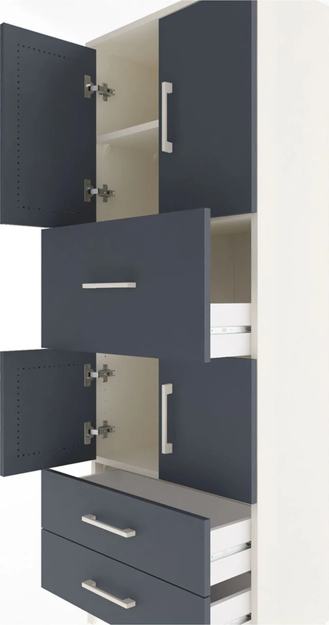 Arges Dolap 3 Raflı 3 Çekmeceli 4 Kapaklı 60x30x163 Aytaşı-an... Aytaşı