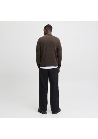 Jack & Jones Erkek Polo Yaka Uzun Kollu Triko Üst - Emil - 12268210 Mulch