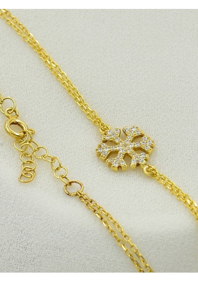 Brezza Lusso Jewelry Kar Tanesi Sarı Renk Kadın Gümüş Bileklik