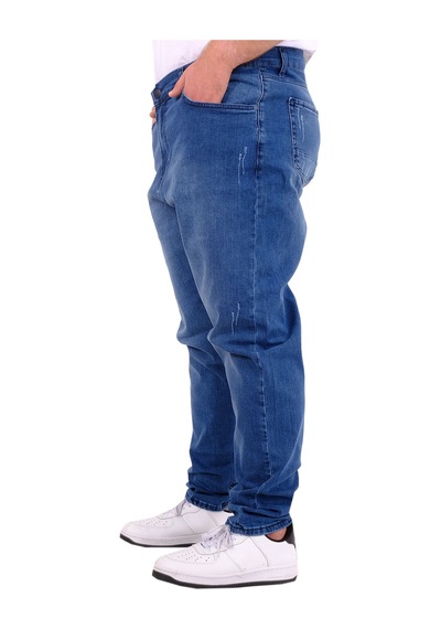Mode Xl Büyük Beden Erkek Pantolon Klasik Kot 21920 Açık Mavi Açık Mavi