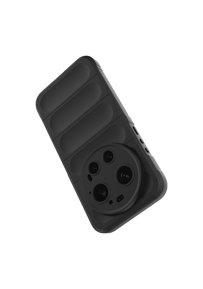 Maks Technology Mi 17 Ultra Kılıf Esnek Tpu Oyuklu Arka Yüzey Tasarımlı Mkst Etnik Silikon Kapak - Siyah