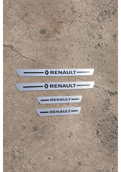 Renault Krom Plastik 4 Parça Kapı Parlak Eşik Seti