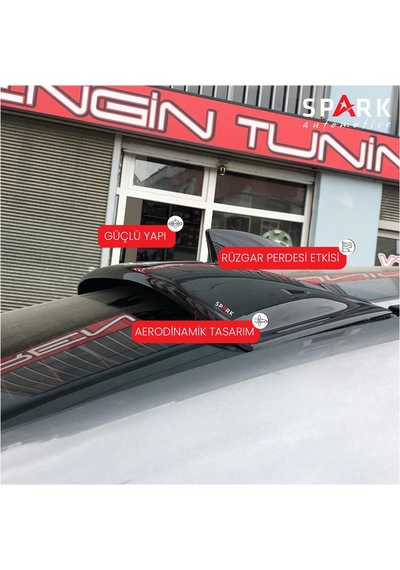 Honda Civic 2006-2012 Yıl Aralığı Uyumlu Arka Cam Üstü Spoyler İnce Model Siyah