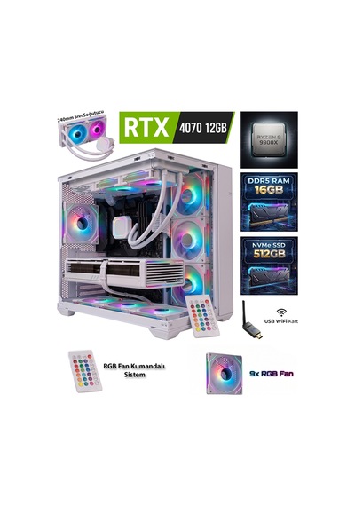 Ga-deluxe Beyaz Geforce Rtx 4070 Amd Ryzen 9 9900x 16 Gb 512 Gb Ssd Tekli Kasa Masaüstü Oyuncu Bilgisayarı Cm4070wtk16gb Ga-deluxe Beyaz Geforce Rtx 4070 Amd Ryzen 9 9900x 16 Gb 512 Gb Ssd Tekli Kasa Masaüstü Oyuncu Bilgisayarı Cm4070wtk16gb