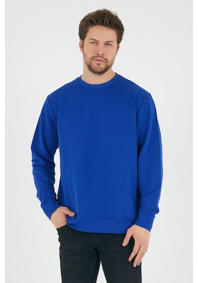 Süperlife Erkek Bisiklet Yaka Regular Fit İnce Sweatshirt Spr 20k30 Saks