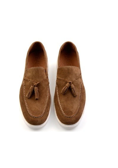 Bambi Taba Hakiki Deri Erkek Loafer Ayakkabı E01442310502 Taba