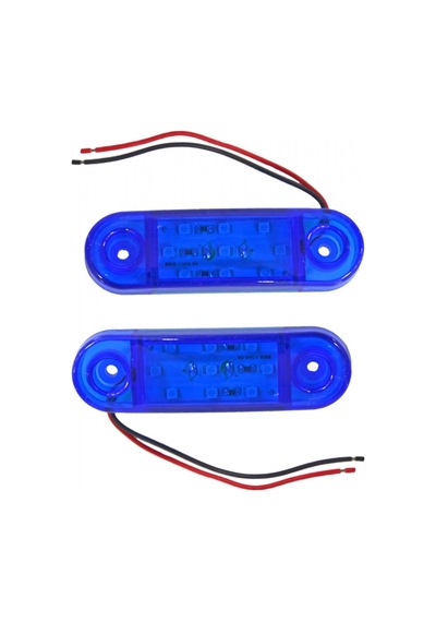 Tas 24v Side Marker Lamba 9 Ledli Mavi 8,5x2,5 Cm Tas.018m-24 2 Li