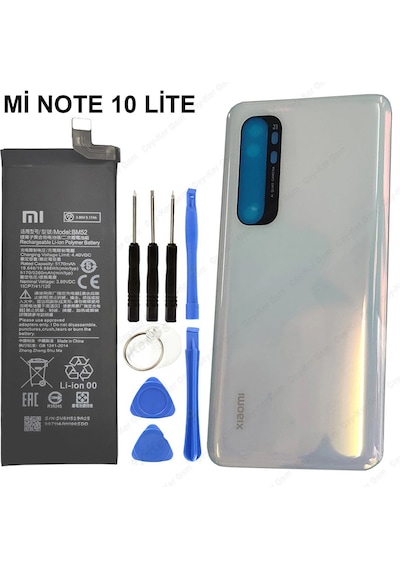 Xiaomi Mi Note 10 Lite Arka Cam Pil Kapağı Batarya Kapağı + Pil