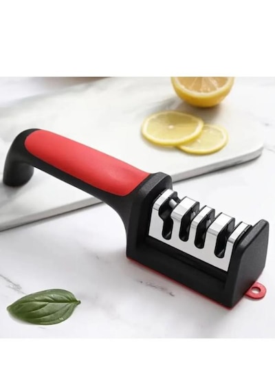 4 Aşamalı Profesyonel Bıçak Bileyici Kaymaz Tabanlı, Ergonomik Tutuş, Keskinleştirici Aparat