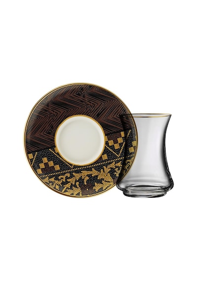Sandro Moreno 1453 Kariye Line Gold 12 Parça 6 Kişilik Çay Seti 110 Ml Renkli