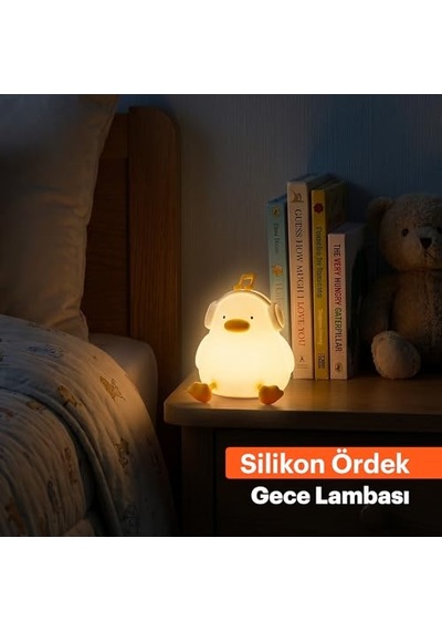 Gece Lambası Silikon Led Işık Çocuk Odası Dekoru Hediye Gözü Açık Diğer