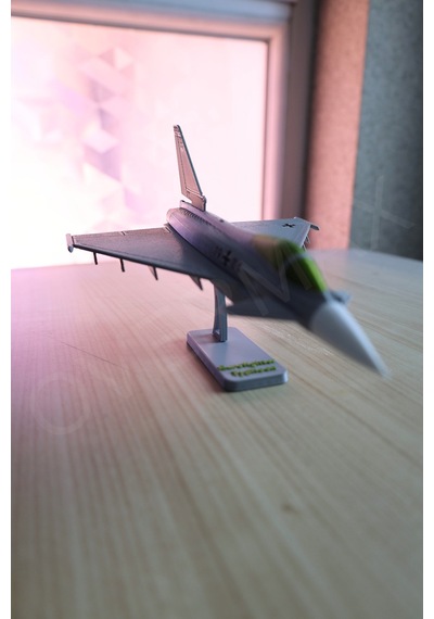 Eurofighter Yapboz Uçak Modeli Ve Standı Bir Arada - Evde Kurulum İçin Özel Tasarım - 857439521