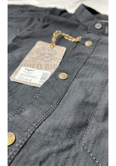 Alaska The Last Frontier Slim Fit %100 Pamuk Kumaş Hakim Yaka Uzun Kol Gömlek--düz Siyah-- Siyah