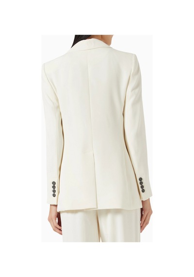 Marella Kelly Saten Crepe Blazer,, Tek Düğmeli Ve Yapısal Şık Tasarım Beyaz