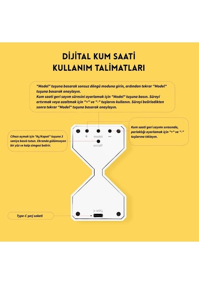 Techtic 3d Dijital Kum Saati Elektronik Kum Saati Masaüstü Zamanlayıcı Ev Ofis Dekoratif Kum Saati