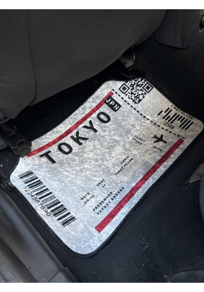 Lüx Oto Halı Paspas Desenli Yıkanabilir Unıversal Her Araca Uyumlu Tokyo