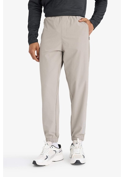 Defacto Defactofit Slim Fit Dar Kesim Fermuar Cepli Dokuma Sporcu Jogger F1288ax25augr317 Gri