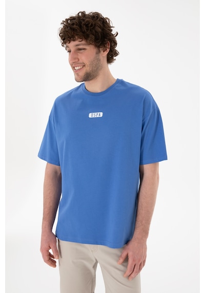 U.S. Polo Assn. Erkek Oversize Fit Bisiklet Yaka İndigo Tişört 50305923-VR028 U.S. Polo Assn. Erkek Oversize Fit Bisiklet Yaka İndigo Tişört 50305923-VR028