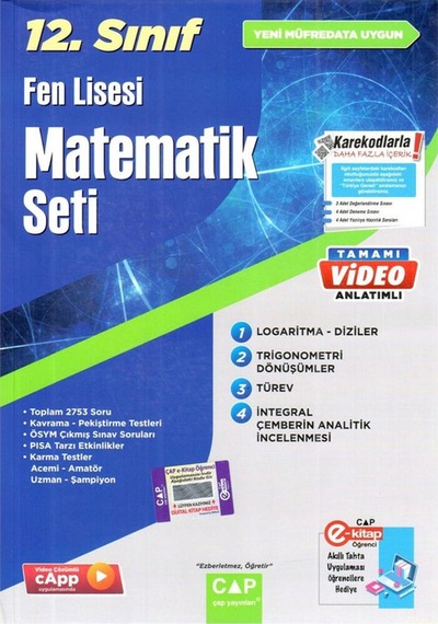 Çap Yayınları 12.Sınıf Fen Lisesi Matematik Seti
