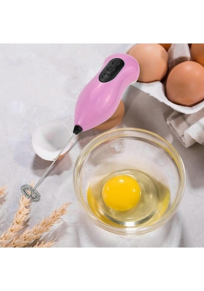 2 Adet Pilli Mixer Kahve Süt Köpürtücü Karıştırıcı Yumurta Çırpıcı El Mikseri Telli Blender Metal Diğer