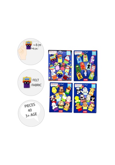 4 Set - 40 Parça Tox Meslekler Taşıtlar Evcil ve Vahşi Hayvanl