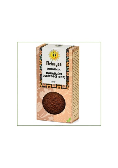 Nebuyaa Organik Öğütülmüş Kara Üzüm Çekirdeği 50 G