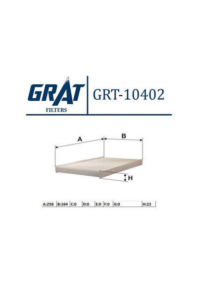 Kabin Filtresi Grat 10402 Fiat Palio / Albea