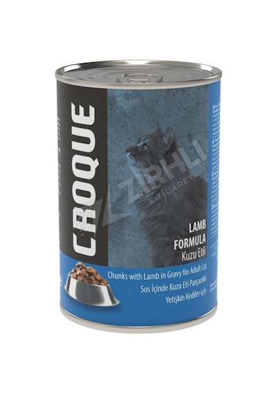 Croque Kuzu Etli Konserve Yetişkin Kedi Maması 400 Gr