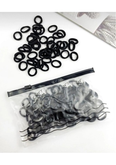 Shopiolog Plastik Su Geçirmez Çantalı Minik Lastik Toka Siyah