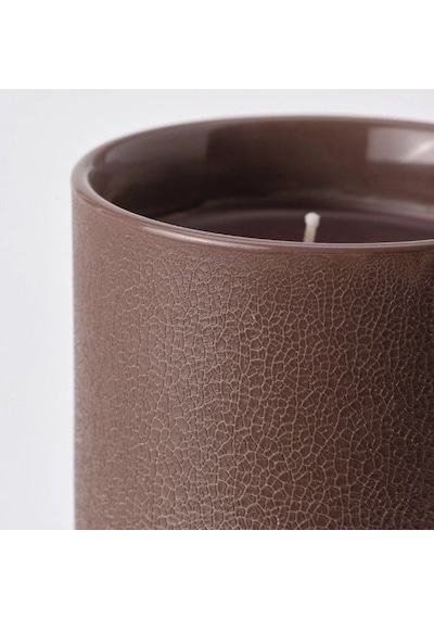 Ikea Sılkestrad Seramik Kaplı Kokulu Mum 8 X 10 Cm Ağaçsı Kahverengi