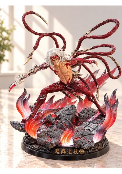 Görsel Figür Çocuk Hediye Ledli Demon Slayer Tengen Uzui Çift Kılıçlı Efektli Anime Figürü