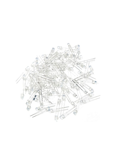 3mm Şeffaf Yeşil Led - 4000-5000 mcd - 100 Adet