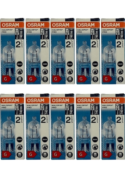 Osram Halopin 50w 60w 2800k Sarı Işık G9 Duylu Halojen Ampul 10 Adet