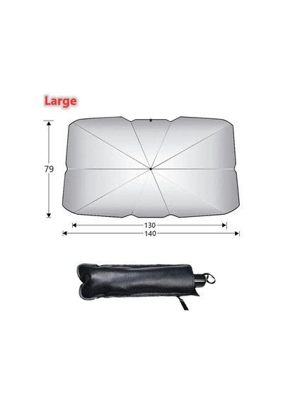 125cm 140cm Katlanabilir Araç Ön Camı Güneş Gölge Şemsiye Uv Kapak Güneşlik İsı 1pcs Large Diğer