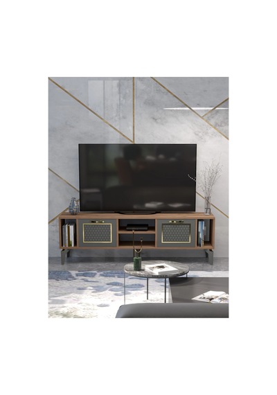 Linya Gold Tv Sehpası Kahverengi Çok Renkli