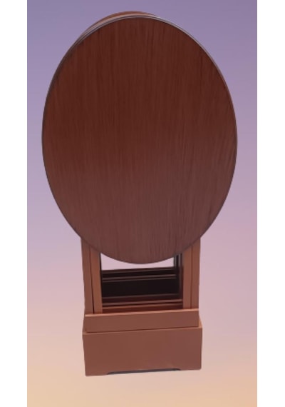 Çanta Zigon Sehpa Oval Dörtlü Model Ahşap Mdf Ceviz Renk Uyumu El Yapımı