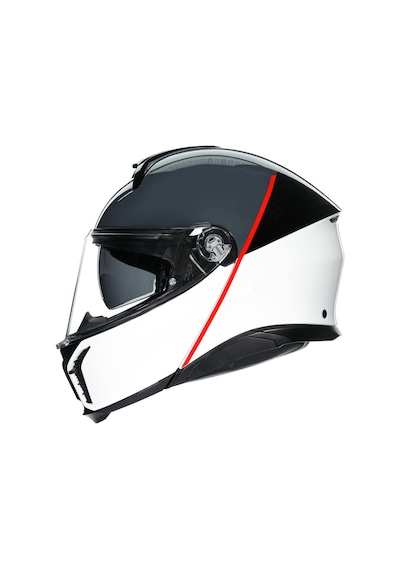 Agv Tourmodular Mlt Balance Çene Açılır Kask Beyaz Gri Kırmızı