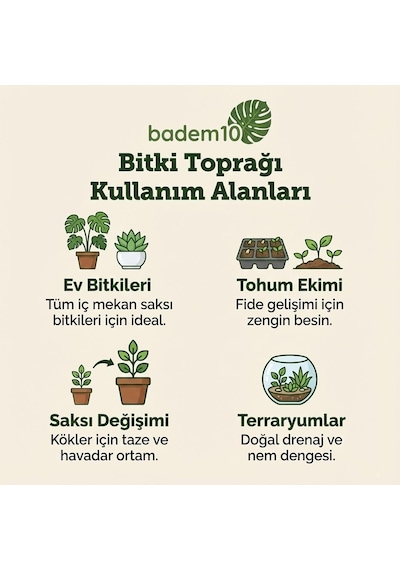 Tr Organik Cocopeat 5x4 20 Litre Perlit Pomza Karışımlı Genel Bitki Çiçek Saksı Bahçe Toprağı Toprak