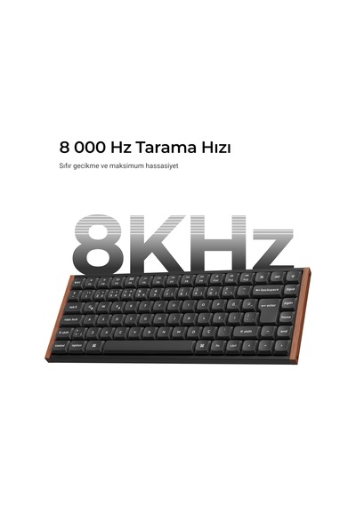 Milk Süt Pom Brown Switch K3 Ultra 8k, 2,4 Ghz Kablosuz Bağlantı Özel Mekanik Klavye K3u-h3p-tr