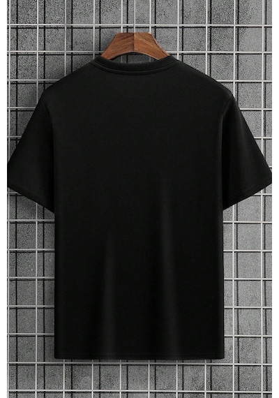 Unisex Los Angles Baskılı Tasarım Tshirt Siyah
