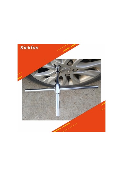 25 '' Genişletilmiş Lug Anahtarı Darbe Saklama Kutusu, Standart Soketli 4 Yollu Tekerlek Somun Anahtarı 17mm, 19mm,