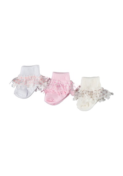 Mdm 12 Adet Yenidoğan Bebek Çorap 4 Paket, Pakette 3 Adet Mevcut Desenlipembe 636956- Pembe